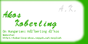 akos koberling business card